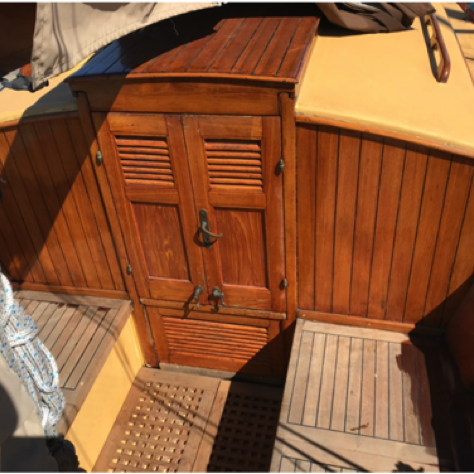 Bella Companionway Door and Cockpit.